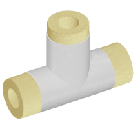 Тройник теплоизоляционный минераловатный оцинкованный 159x57 мм ГОСТ 30732-2020
