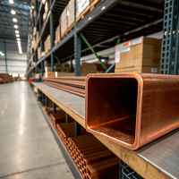 Труба медная профильная квадратная ДКВНТ 10x10x2,5 мм М1 ТУ 48-21-295-82