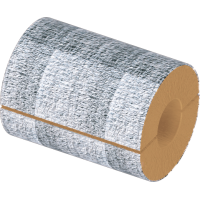 Цилиндр теплоизоляционный базальтовый навивной фольгированный 108x80x1000 мм Г1 Ц 100 ГОСТ 23208-2022