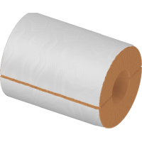 Цилиндр теплоизоляционный базальтовый вырезной оцинкованный 108x80x1000 мм НГ Ц 100 ГОСТ 23208-2022